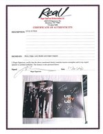 U2 BAND-SIGNED "U2 BY U2" HARDCOVER BOOK.