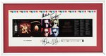 VAN HALEN BAND-SIGNED "BALANCE" CASSETTE PROOF FRAMED DISPLAY.