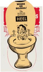 WORLD WAR "HEEL HITLER" NOVELTY & RARE GLOW-IN-DARK ANTI-AXIS POSTCARD PAIR.