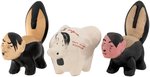 WORLD WAR II ANTI-HITLER SKUNK PAIR & PIGGY BANK.