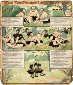 JUNGLE IMPS "WHY THE PARROT LEARNED TO TALK" 1903 SUNDAY PAGE ORIGINAL ART BY WINSOR McCAY.