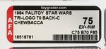 PALITOY "STAR WARS: RETURN OF THE JEDI - CHEWBACCA" TRI-LOGO 70 BACK-C AFA 75 EX+/NM.