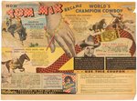 "TOM MIX CHAMPIONSHIP COWBOY/COWGIRL" PREMIUM PAIR WITH NEWSPAPER ADVERTISEMENT.