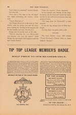 FRANK MERRIWELL "TIP TOP WEEKLY" MAGAZINE & BADGE.