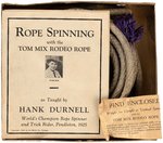 "TOM MIX" BOXED RODEOROPE, RALSTON PREMIUM GUNS & HOLSTER.