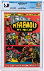 "MARVEL SPOTLIGHT" #2 FEBRUARY 1972 CGC 6.0 FINE (FIRST WEREWOLF BY NIGHT).