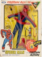 "CAPTAIN ACTION - SPIDER-MAN UNIFORM & EQUIPMENT" BOXED SET W/RING.