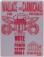 WALLACE & CARMICHAEL SATIRICAL 1968 PRESIDENTIAL CAMPAIGN POSTER.