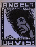 "ANGELA DAVIS!" GRAPHIC & RARE CIVIL RIGHTS POSTER BY DANA CHANDLER.