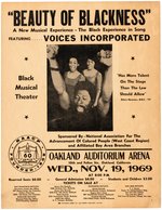 NAACP "BEAUTY OF BLACKNESS" VOICES INCORPORATED OAKLAND, CA CONCERT POSTER.