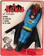 "THE FLYING BATMAN" CARDED FOREIGN GLIDER TOY.