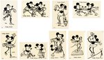 MICKEY AND MINNIE MOUSE SPANISH LIGHTING COMPANY RARE PREMIUM CARD NEAR SET.