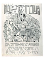 "LED ZEPPELIN" CONCERT POSTER.