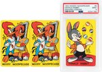 "WOODY WOODPECKER'S DRAWING LESSON" TWO COMPLETE PREMIUM CARD SETS.