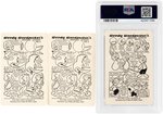 "WOODY WOODPECKER'S DRAWING LESSON" TWO COMPLETE PREMIUM CARD SETS.