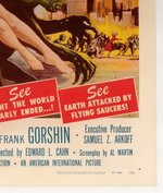 "INVASION OF THE SAUCER-MEN" LINEN-MOUNTED ONE SHEET MOVIE POSTER.