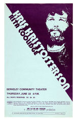 KRIS KRISTOFFERSON CONCERT POSTER.