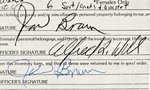 JAMES BROWN SIGNED SOUTH CAROLINA PRISON INMATE INVENTORY.