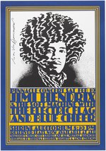 JIMI HENDRIX SHRINE AUDITORIUM CONCERT POSTER SIGNED BY ARTIST JOHN VAN HAMERSVELD.