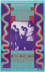 BILL GRAHAM CONCERT POSTER BG-42 FEATURING JEFFERSON AIRPLANE (ARTIST SIGNED).