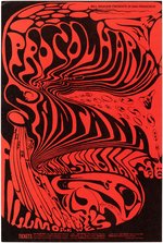 BILL GRAHAM BG-143 CONCERT POSTER FEATURING PROCUL HARUM & SANTANA (ARTIST SIGNED).