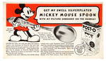 "MICKEY MOUSE SPOON" OFFER ADVERTISING INK BLOTTER.