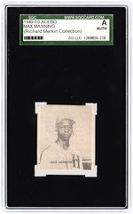 1949-50 ACEBO MAX MANNING SGC A AUTHENTIC (RICHARD MERKIN COLLECTION).