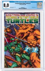 "TEENAGE MUTANT NINJA TURTLES" #6 1985 CGC 8.0 VF.