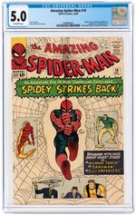 "AMAZING SPIDER-MAN" #19 DECEMBER 1964 CGC 5.0 VG/FINE.