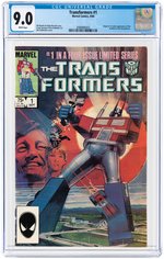 "TRANSFORMERS" #1 SEPTEMBER 1984 CGC 9.0 VF/NM.