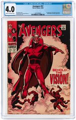 "AVENGERS" #57 OCTOBER 1968 CGC 4.0 VG (FIRST VISION).