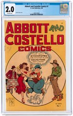 "ABBOTT AND COSTELLO COMICS" #1 FEBRUARY 1948 CGC 2.0 GOOD.