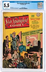 "STAR SPANGLED COMICS" #33 JUNE 1944 CGC 5.5 FINE-.