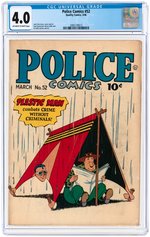 "POLICE COMICS" MARCH 1946 CGC 4.0 VG.