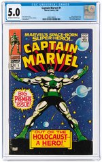 "CAPTAIN MARVEL" #1 MAY 1968 CGC 5.0 VG/FINE.