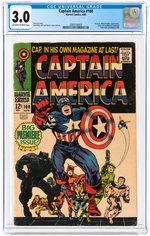 "CAPTAIN AMERICA" #100 APRIL 1968 CGC 3.0 GOOD/VG.