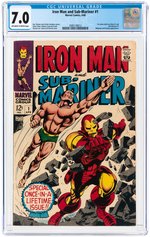 "IRON MAN AND SUB-MARINER" #1 APRIL 1968 CGC 7.0 FINE/VF.