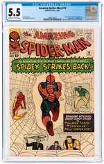 "AMAZING SPIDER-MAN" #19 DECEMBER 1964 CGC 5.5 FINE-.