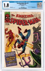 "AMAZING SPIDER-MAN" #21 FEBRUARY 1965 CGC 1.8 GOOD-.