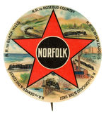 “NORFOLK” SUPERB COLOR RAILROAD BUTTON.