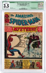 "AMAZING SPIDER-MAN" #13 JUNE 1964 CGC QUALIFIED 3.5 VG- (FIRST MYSTERIO).