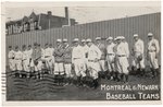 C. 1909 EASTERN LEAGUE - MONTREAL VS. NEWARK BASEBALL TEAMS POSTCARD.