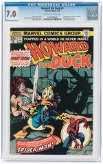 "HOWARD THE DUCK" #1 JANUARY 1976 CGC 7.0 FINE/VF.