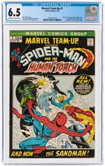 "MARVEL TEAM-UP" #1 MARCH 1972 CGC 6.5 FINE+ (HUMAN TORCH).