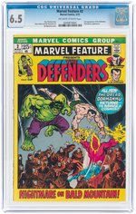 "MARVEL FEATURE" #2 MARCH 1972 CGC 6.5 FINE+ (DEFENDERS).