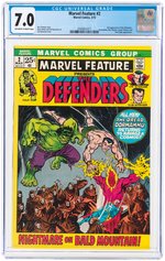 "MARVEL FEATURE" #2 MARCH 1972 CGC 7.0 FINE/VF (DEFENDERS).