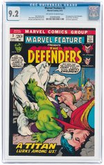 "MARVEL FEATURE" #3 JUNE 1972 CGC 9.2 NM- (DEFENDERS).