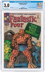 "FANTASTIC FOUR" #51 JUNE 1966 CGC 3.0 GOOD/VG.