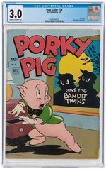 "FOUR COLOR" #78 JULY 1945 CGC 3.0 GOOD/VG (PORKY PIG).