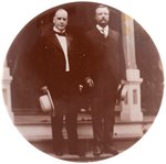 McKINLEY & ROOSEVELT RARELY OFFERED STANDING JUGATE PORTRAIT REAL PHOTO BUTTON.